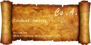 Csobai Amina névjegykártya
